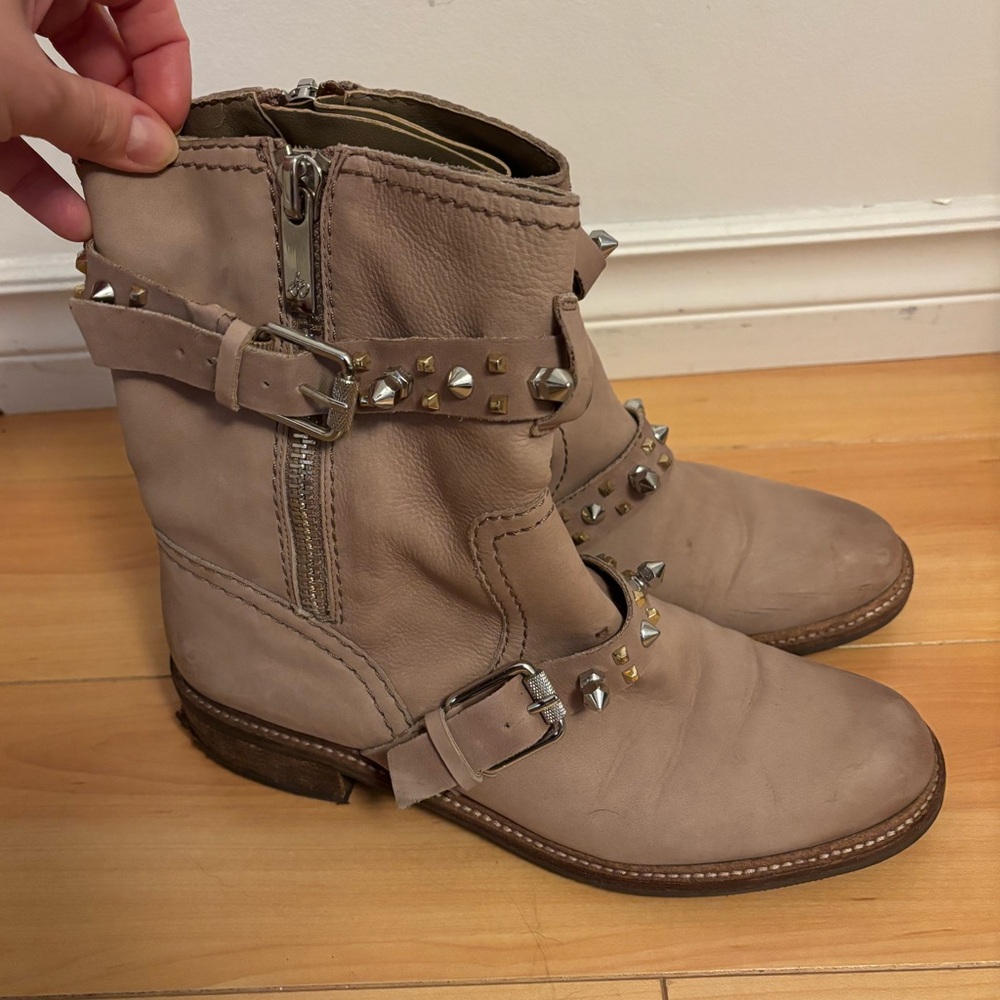 Sam Edelman Studded Leather Ankle Boots